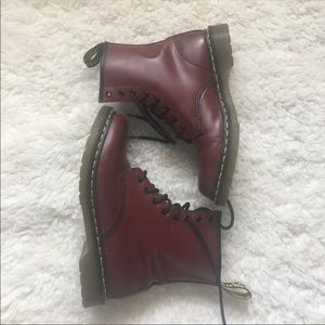 Red dr martens boots!